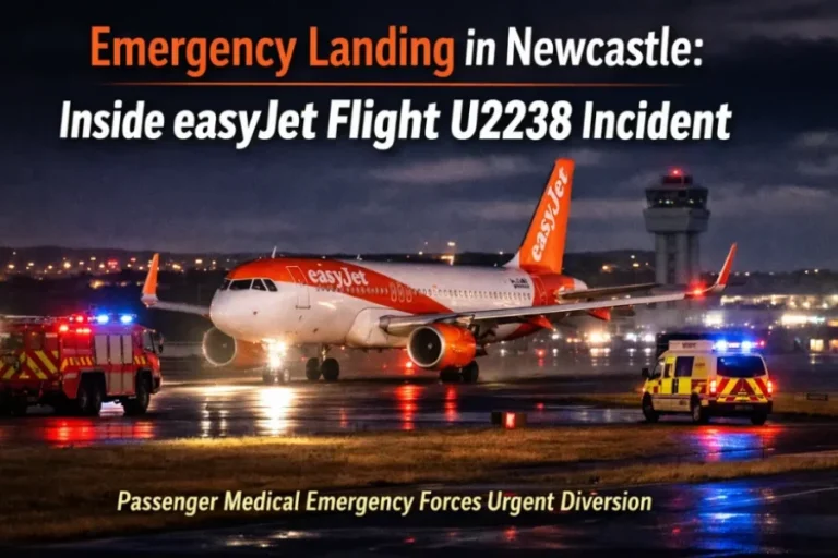 easyjet flight u2238 emergency landing newcastle
